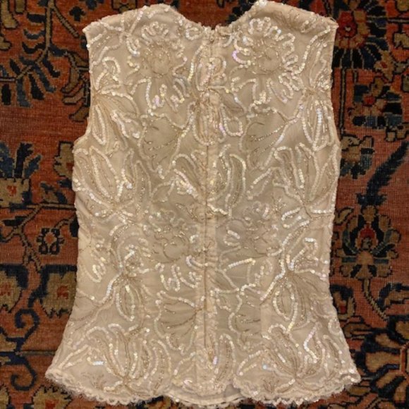 Vintage Adolfo New York Peplum Sequin Top | Size XS - Picture 2 of 5